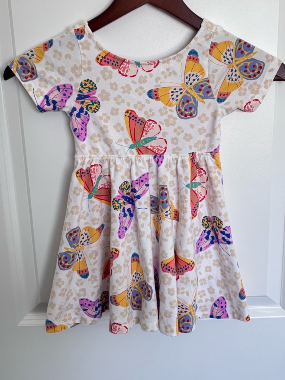 Tea Collection | Creamy Butterfly Print Twirl Dress